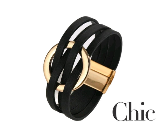 Magnetic Buckle Bracelet - Black