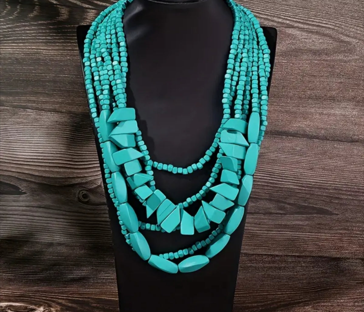 Teal Geo Necklace