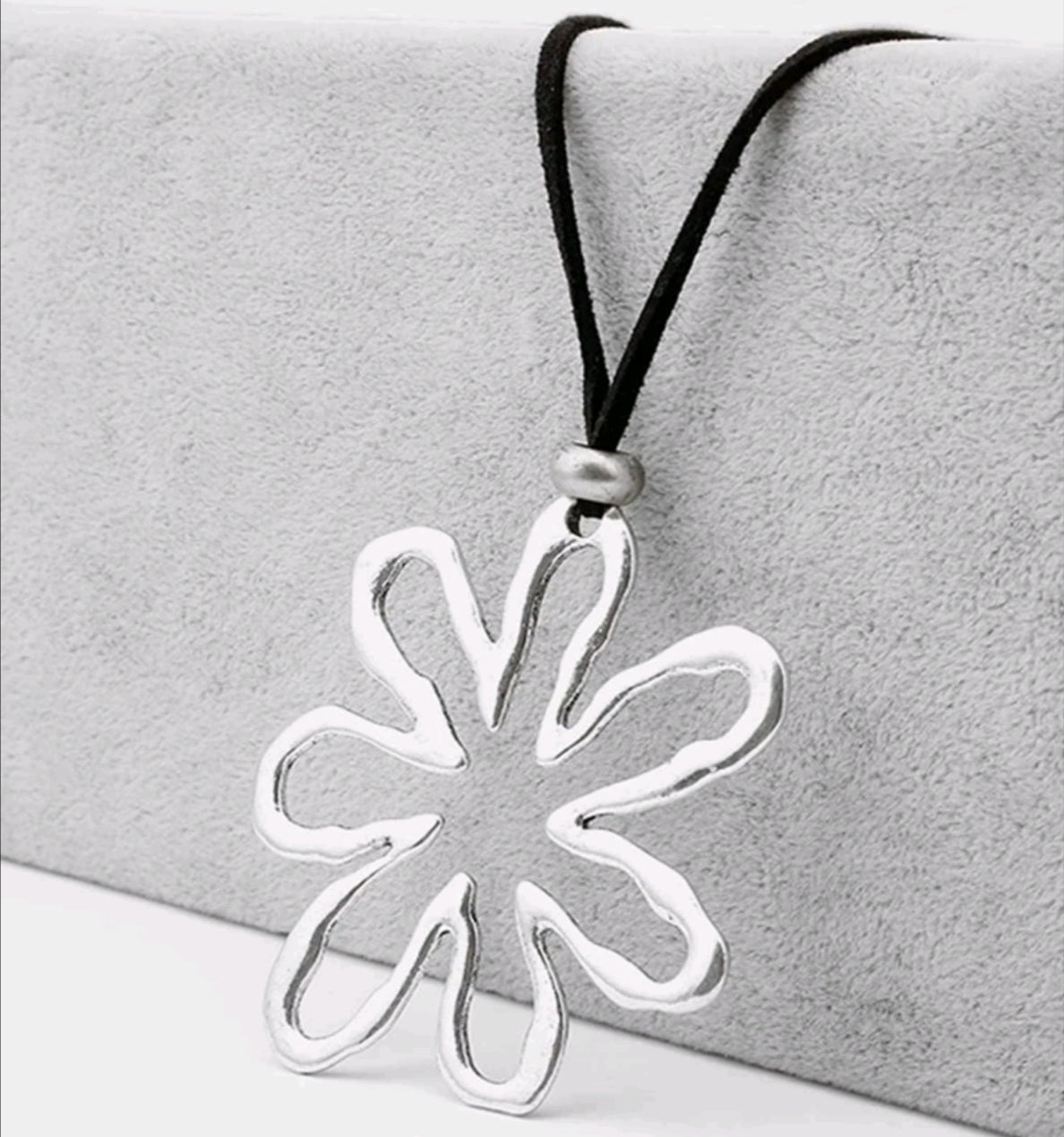 Silver Coated Daisy Pendant