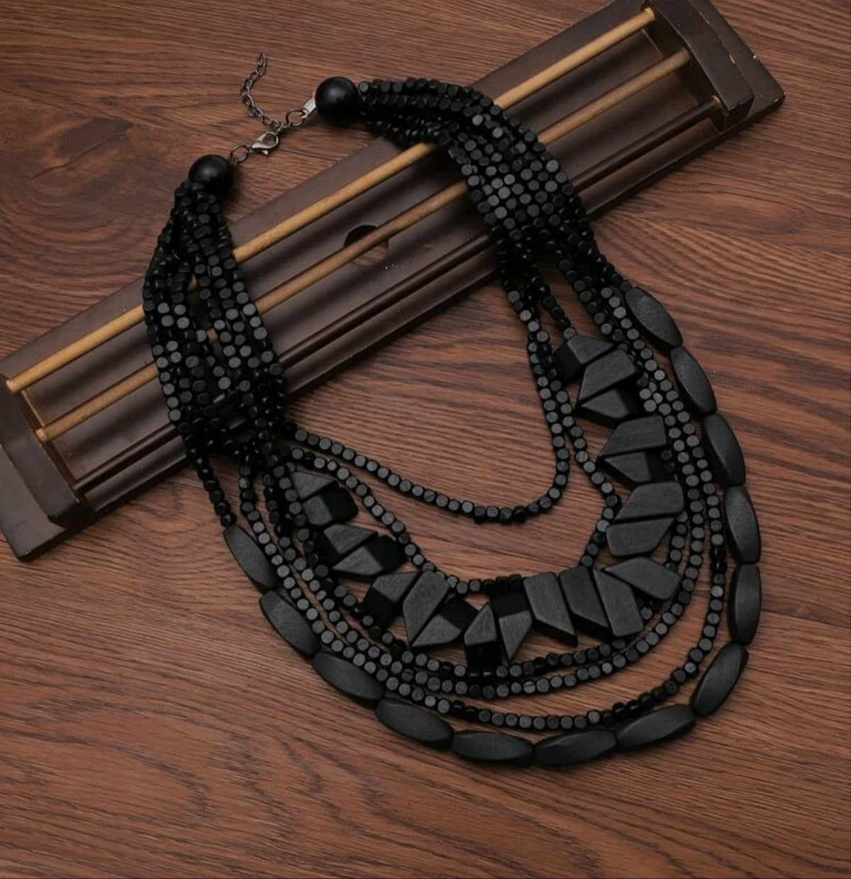 Black Geometric Necklace