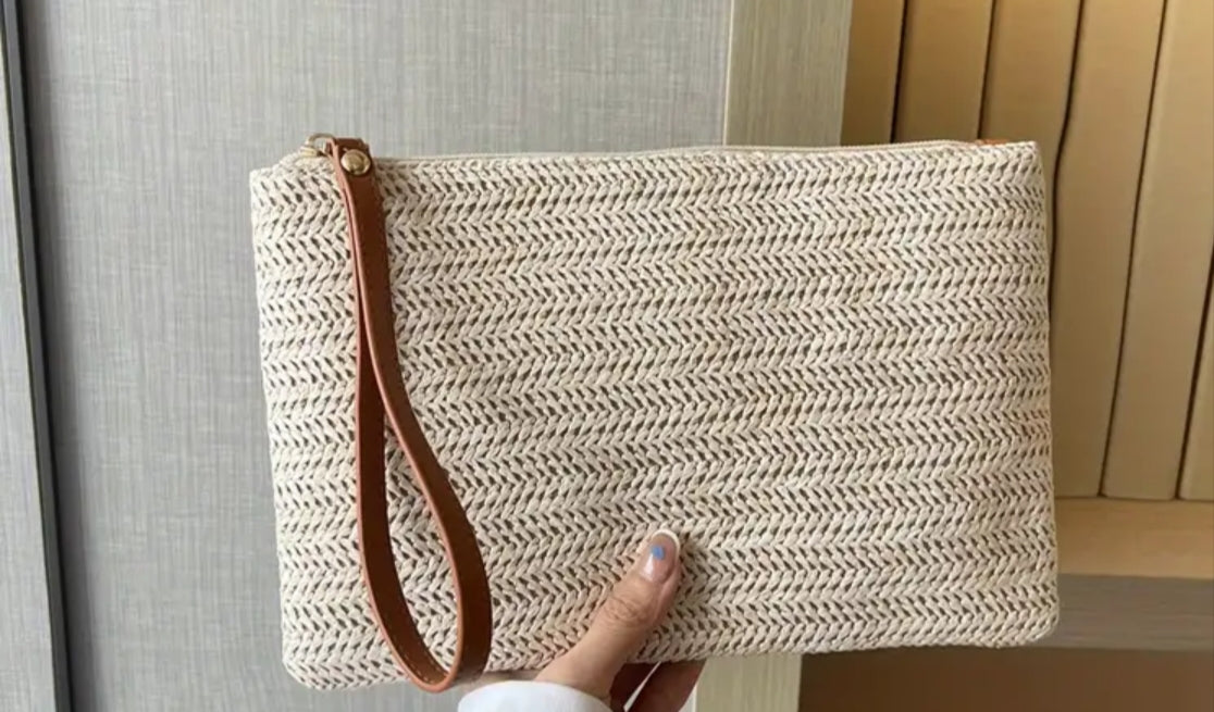 Straw Clutch Purse