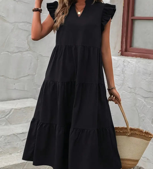 Elegant Summer A-line Dress - size 14